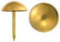 Tacks, polished plated brass,
1/2" diameter high domed,
per 100